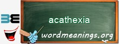 WordMeaning blackboard for acathexia